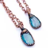 Opal necklace | Fiery opal necklace