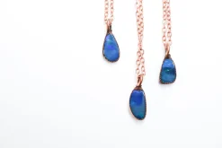 Opal necklace | Fiery opal necklace