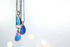 Opal necklace | Fiery opal necklace