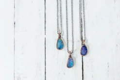 Opal necklace | Fiery opal necklace