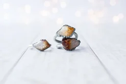Oxidized Silver Citrine ring | Natural citrine ring