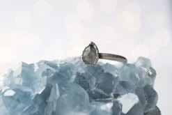 Oxidized Silver Labradorite Ring | Labradorite feldspar ring