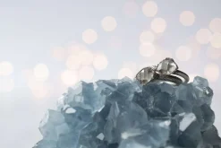 Oxidized silver raw crystal ring | Herkimer diamond ring