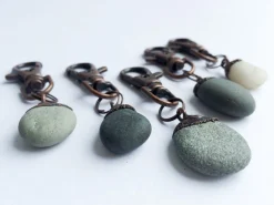 Pebble keychain | Beach Pebble keychain