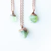 Peridot necklace | Raw peridot necklace