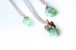 Peridot necklace | Raw peridot necklace