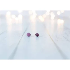 Pink Tourmaline earrings | Rubellite stud earrings