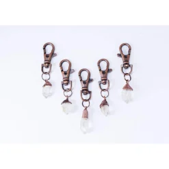 Quartz keychain | Raw crystal keychain