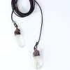 Quartz Lariat | Leather Lariat Necklace