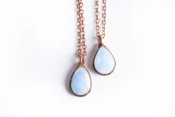 Rainbow moonstone necklace | June birthstone necklace