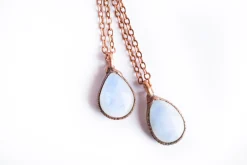Rainbow moonstone necklace | June birthstone necklace