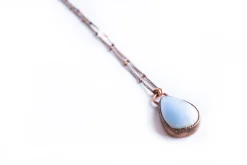 Rainbow moonstone necklace | Simple stone necklace