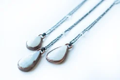 Rainbow moonstone necklace | Simple stone necklace