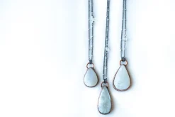 Rainbow moonstone necklace | Simple stone necklace