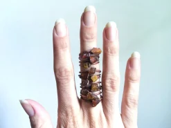 Raw amber ring | Untreated baltic amber jewelry