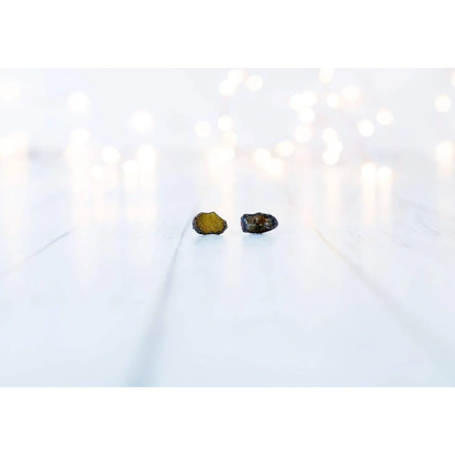 Raw Amber studs | Rough amber earrings