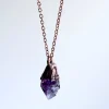 Raw amethyst necklace | Raw amethyst crystal pendant