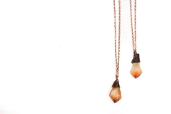 Raw citrine necklace | Citrine necklace