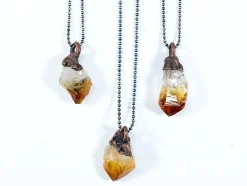 Raw citrine necklace | Citrine necklace