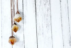 Raw citrine necklace | Citrine necklace