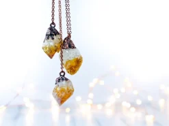 Raw citrine necklace | Citrine necklace
