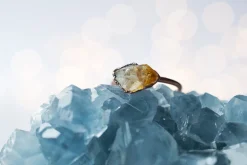 Raw citrine ring | Citrine crystal ring