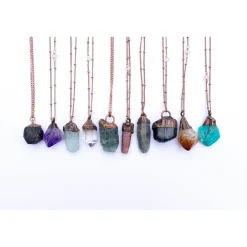 Raw Crystal Birthstone Necklace | Birthstone Jewelry