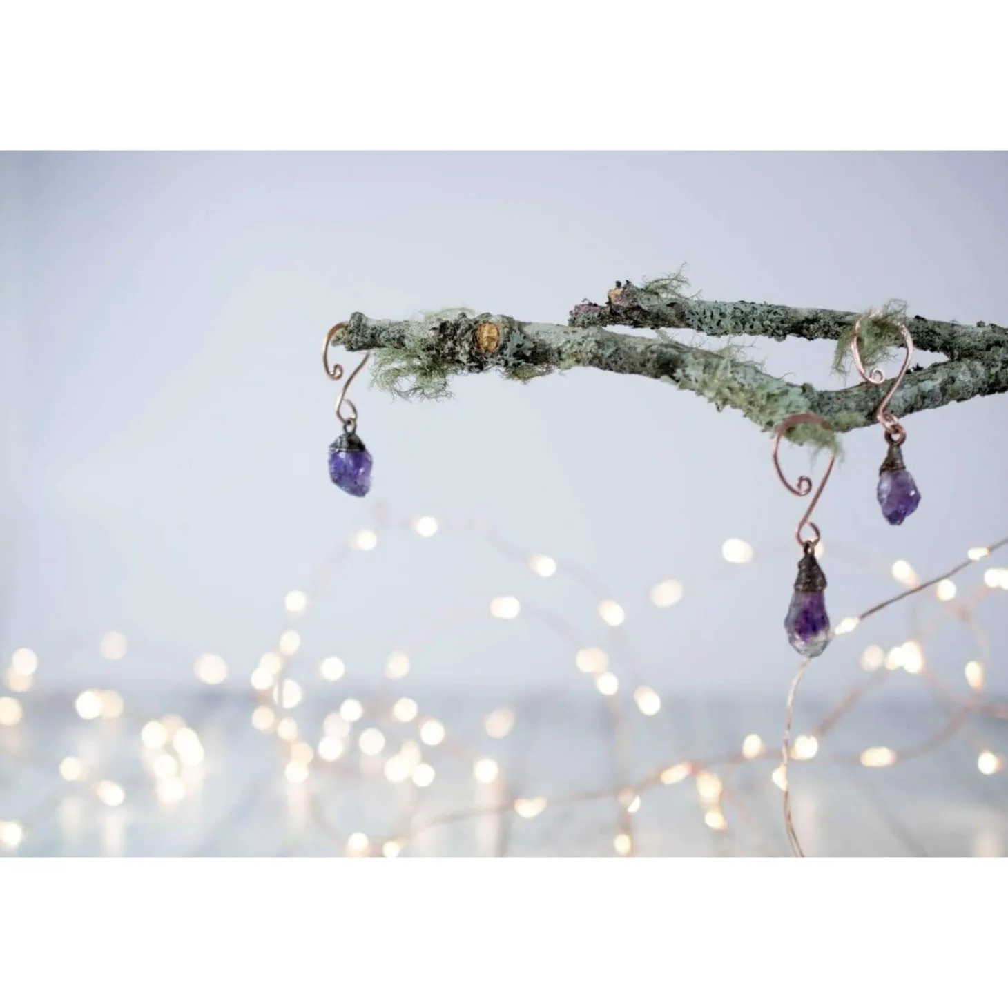 Raw crystal ornament | Amethyst crystal ornament
