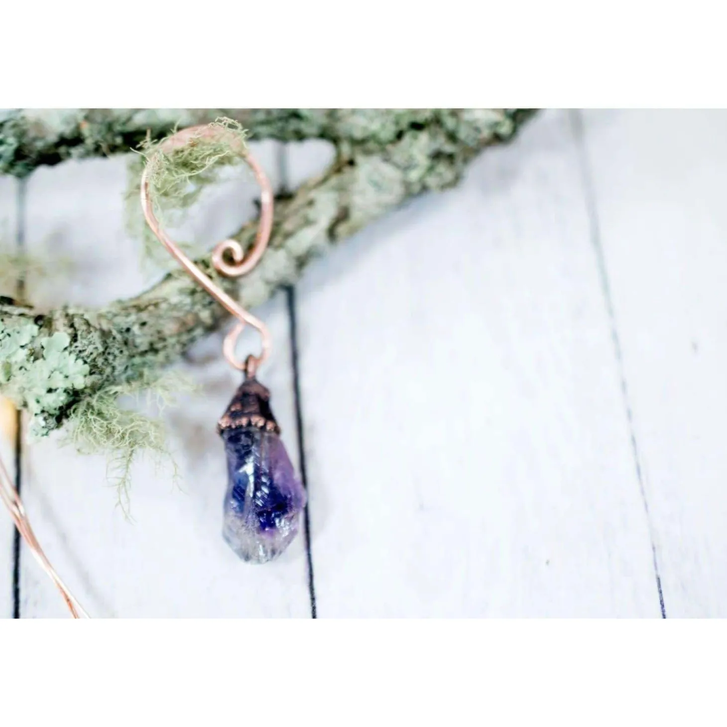 Raw crystal ornament | Amethyst crystal ornament