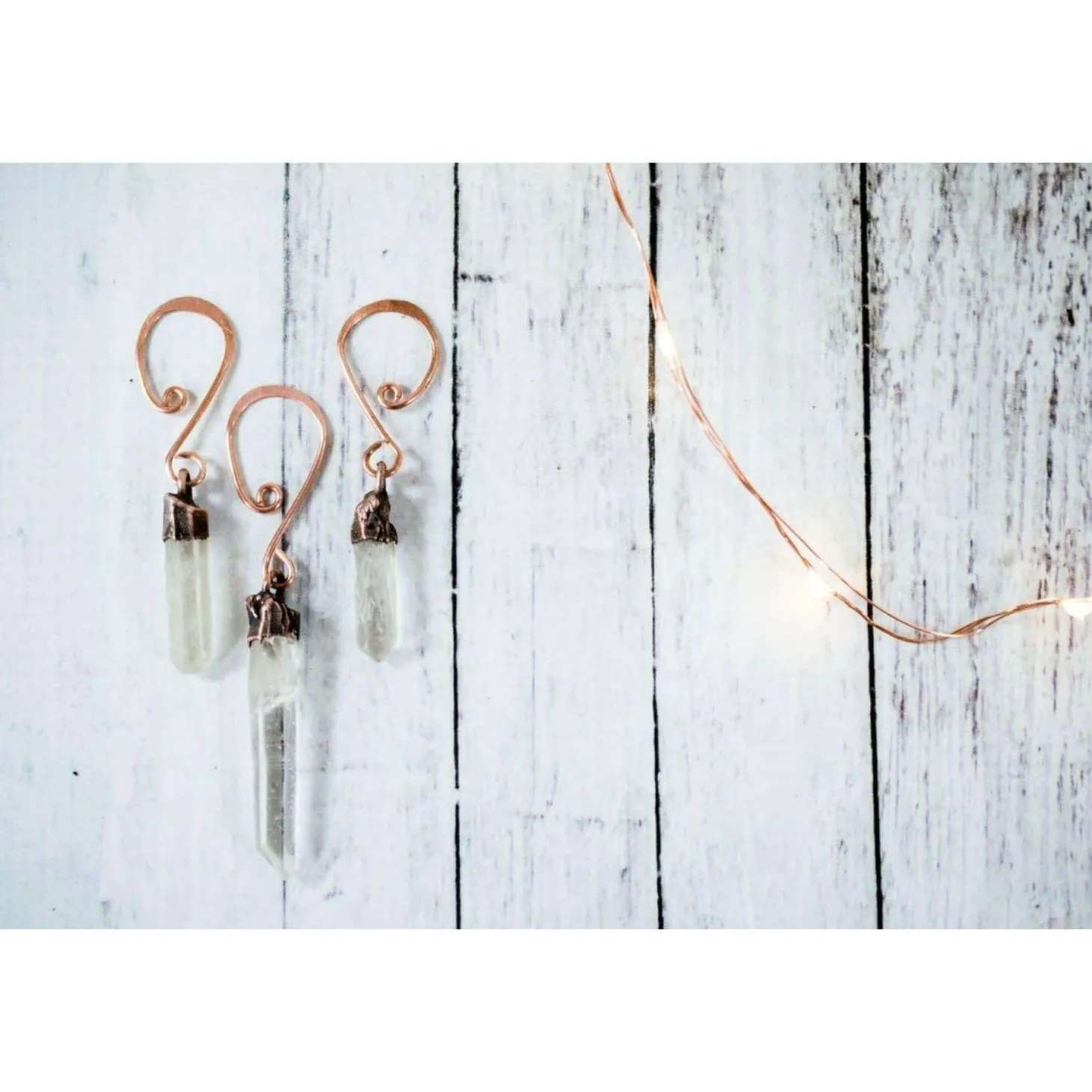 Raw crystal ornament | Quartz crystal ornament