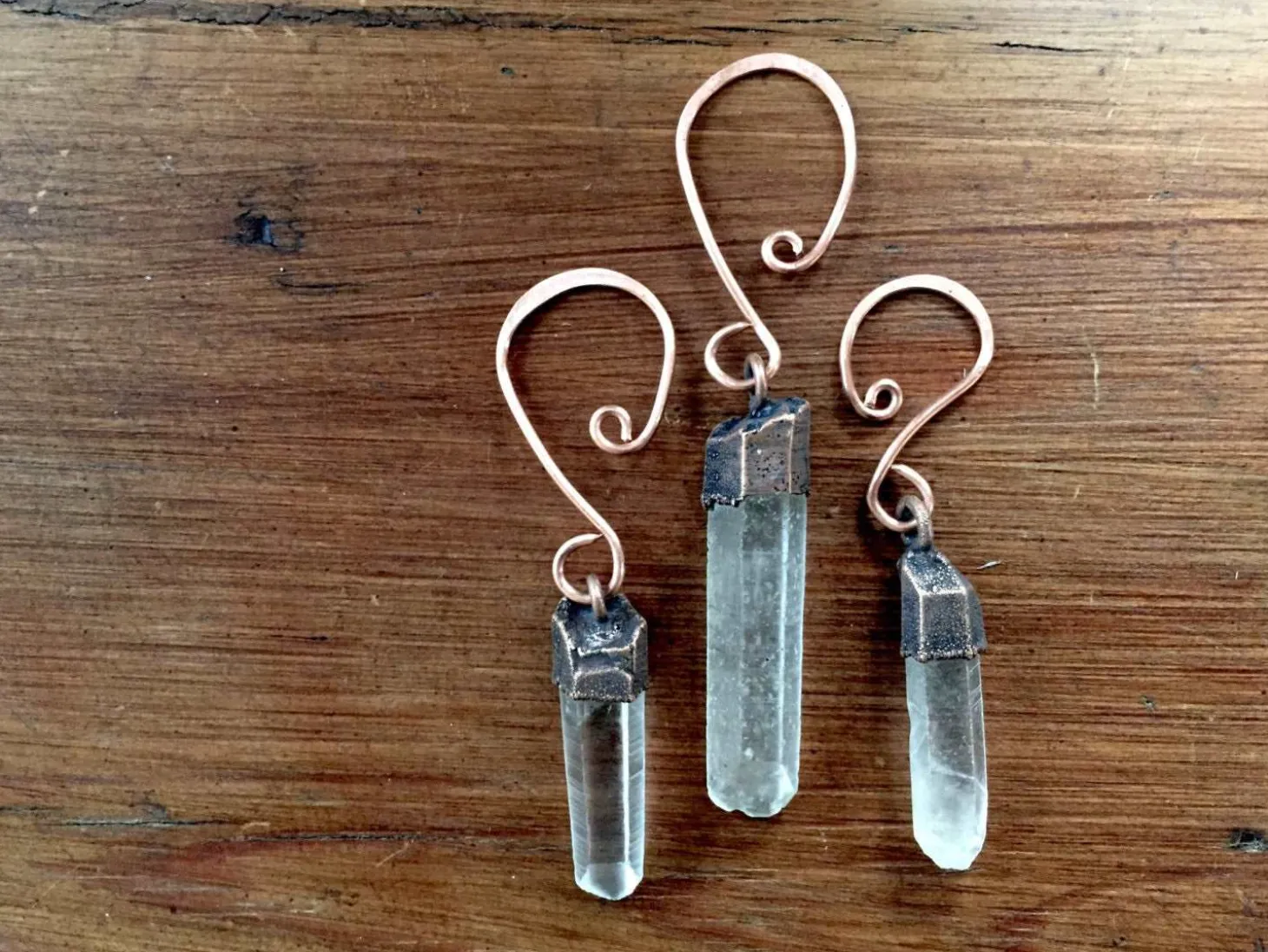 Raw crystal ornament | Quartz crystal ornament