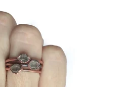 Raw crystal ring | Herkimer diamond ring