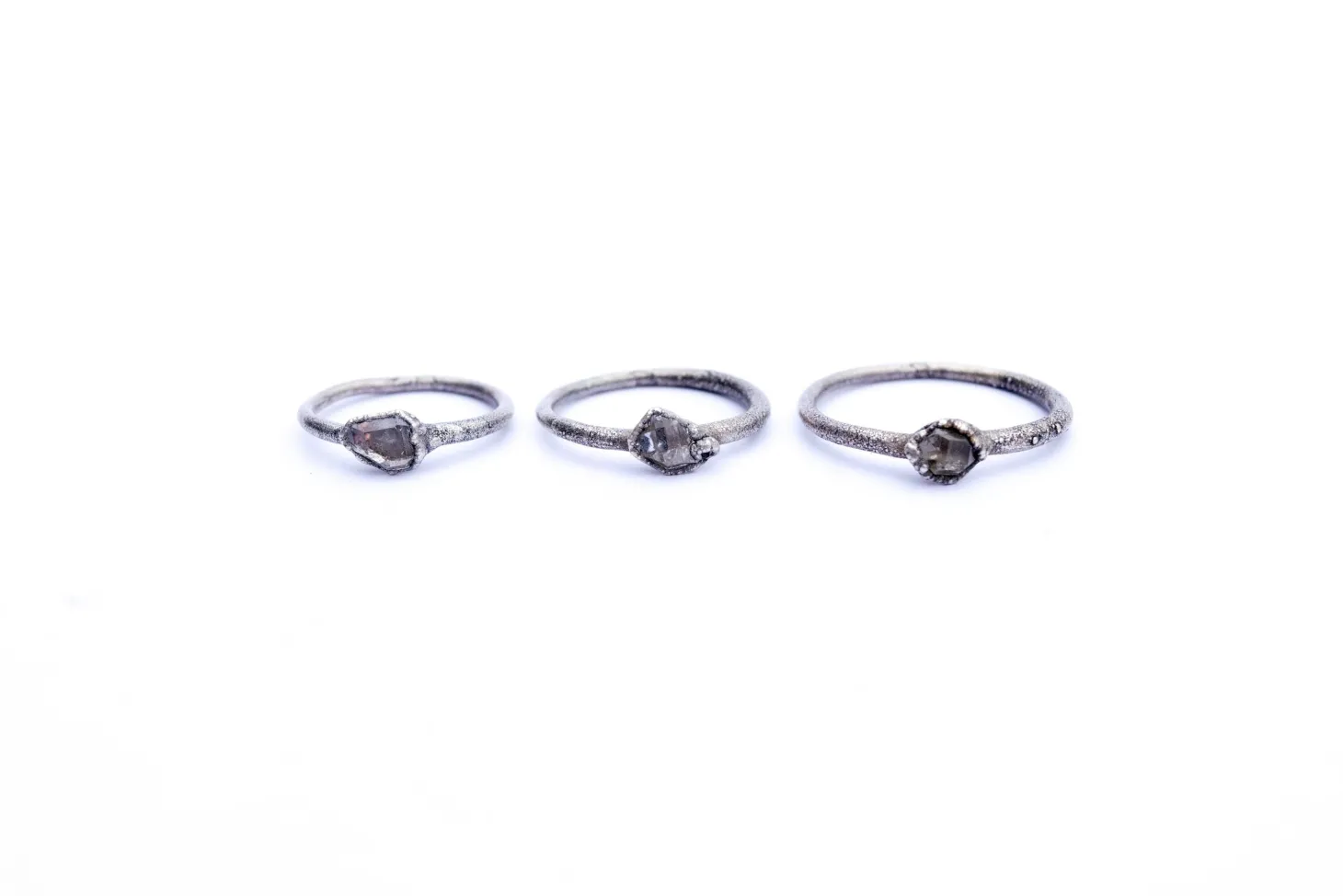 Raw crystal ring | Herkimer diamond ring