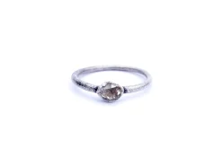 Raw crystal ring | Herkimer diamond ring