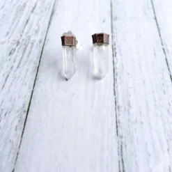 Raw crystal studs | Herkimer diamond earrings
