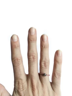 Raw diamond ring | Tiny rough diamond engagement ring