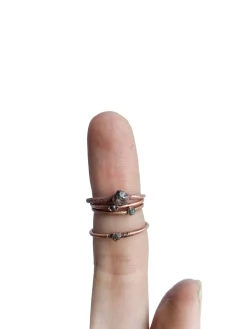 Raw diamond ring | Tiny rough diamond engagement ring