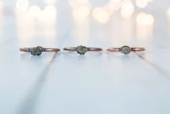 Raw diamond ring | Tiny rough diamond engagement ring