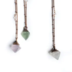 Raw fluorite necklace | Rough fluorite jewelry