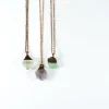 Raw fluorite necklace | Rough fluorite jewelry