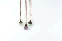 Raw fluorite necklace | Rough fluorite jewelry