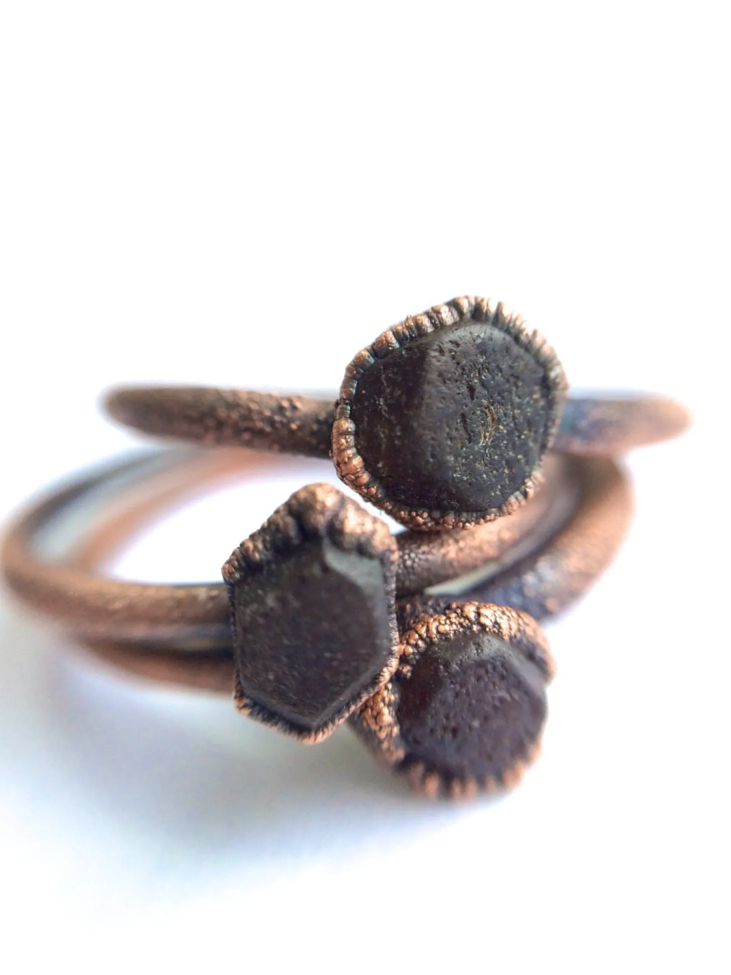 Raw garnet ring | Deep Red Garnet ring