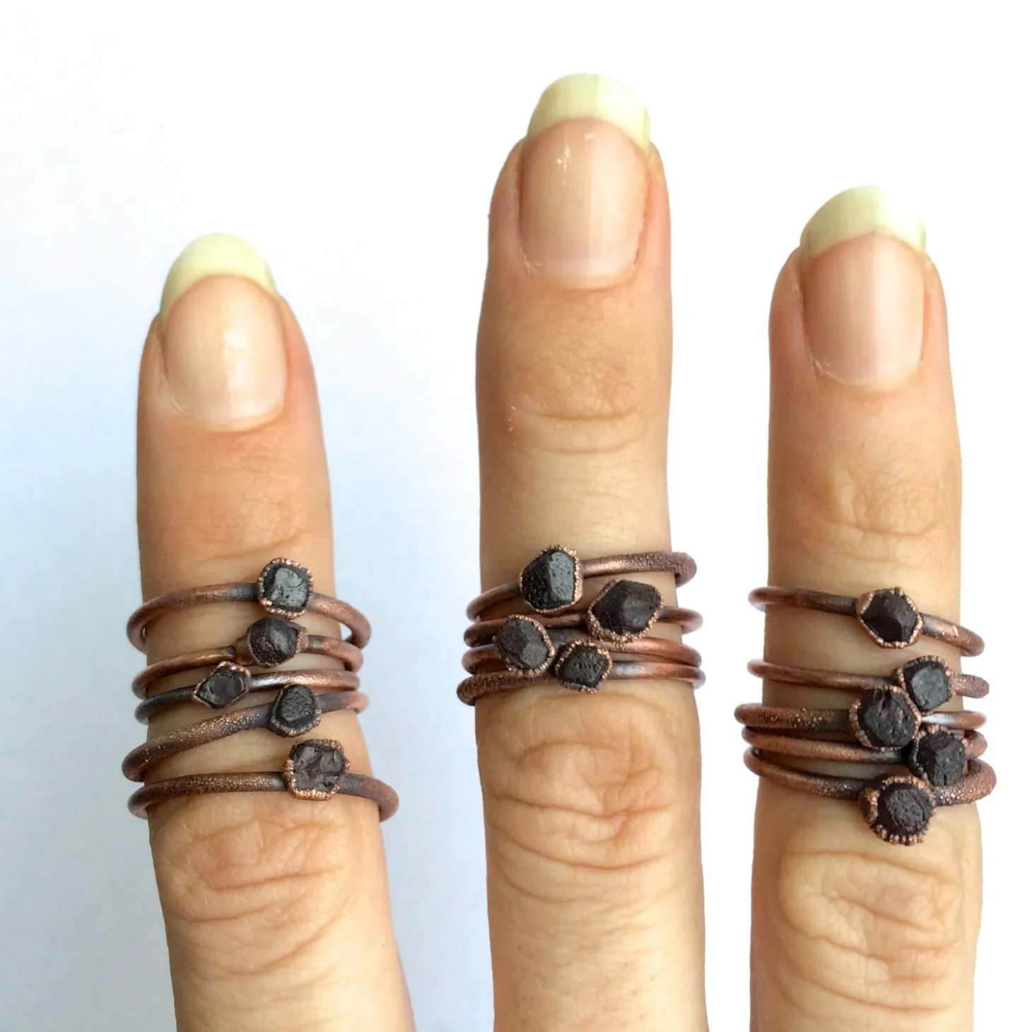 Raw garnet ring | Deep Red Garnet ring