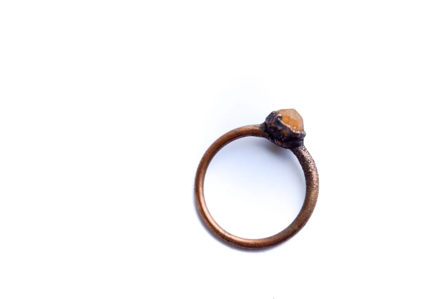 Raw garnet ring | Orange Garnet ring