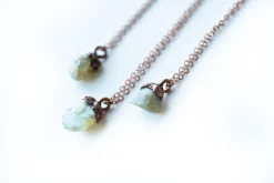 Raw Labradorite Necklace | Blue Labradorite necklace