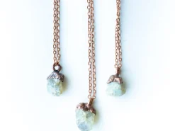 Raw Labradorite Necklace | Blue Labradorite necklace