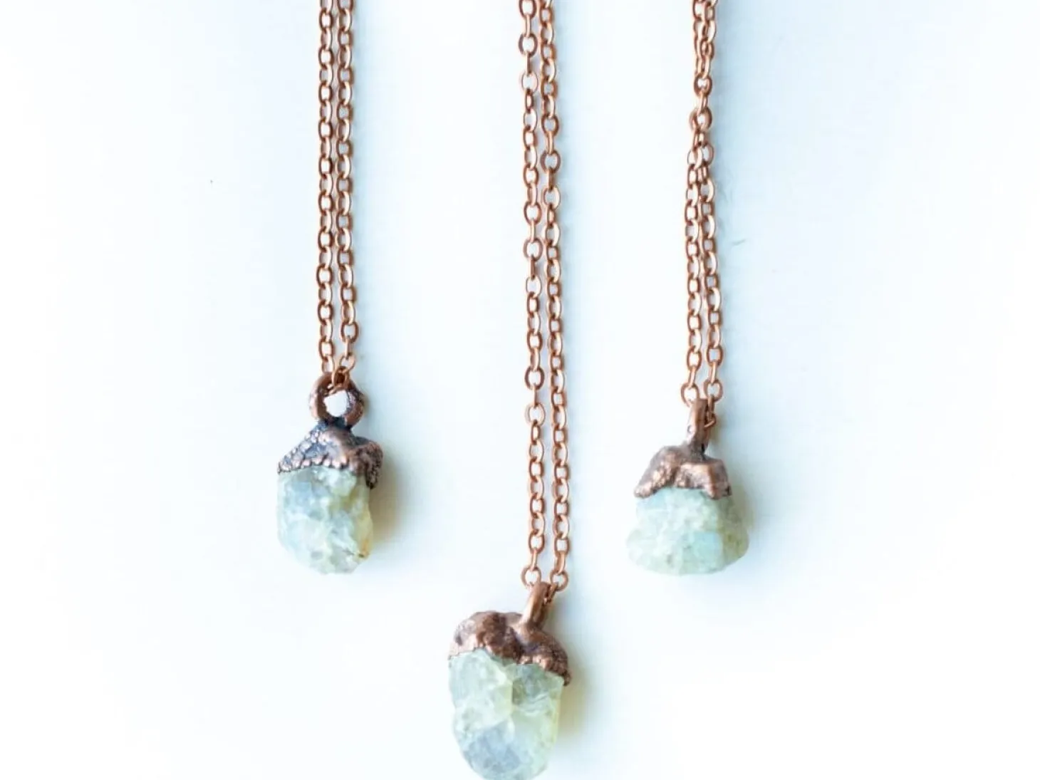 Raw Labradorite Necklace | Blue Labradorite necklace