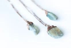 Raw Labradorite Necklace | Blue Labradorite necklace