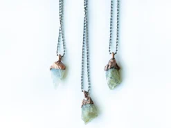 Raw Labradorite Necklace | Rough Labradorite Pendant