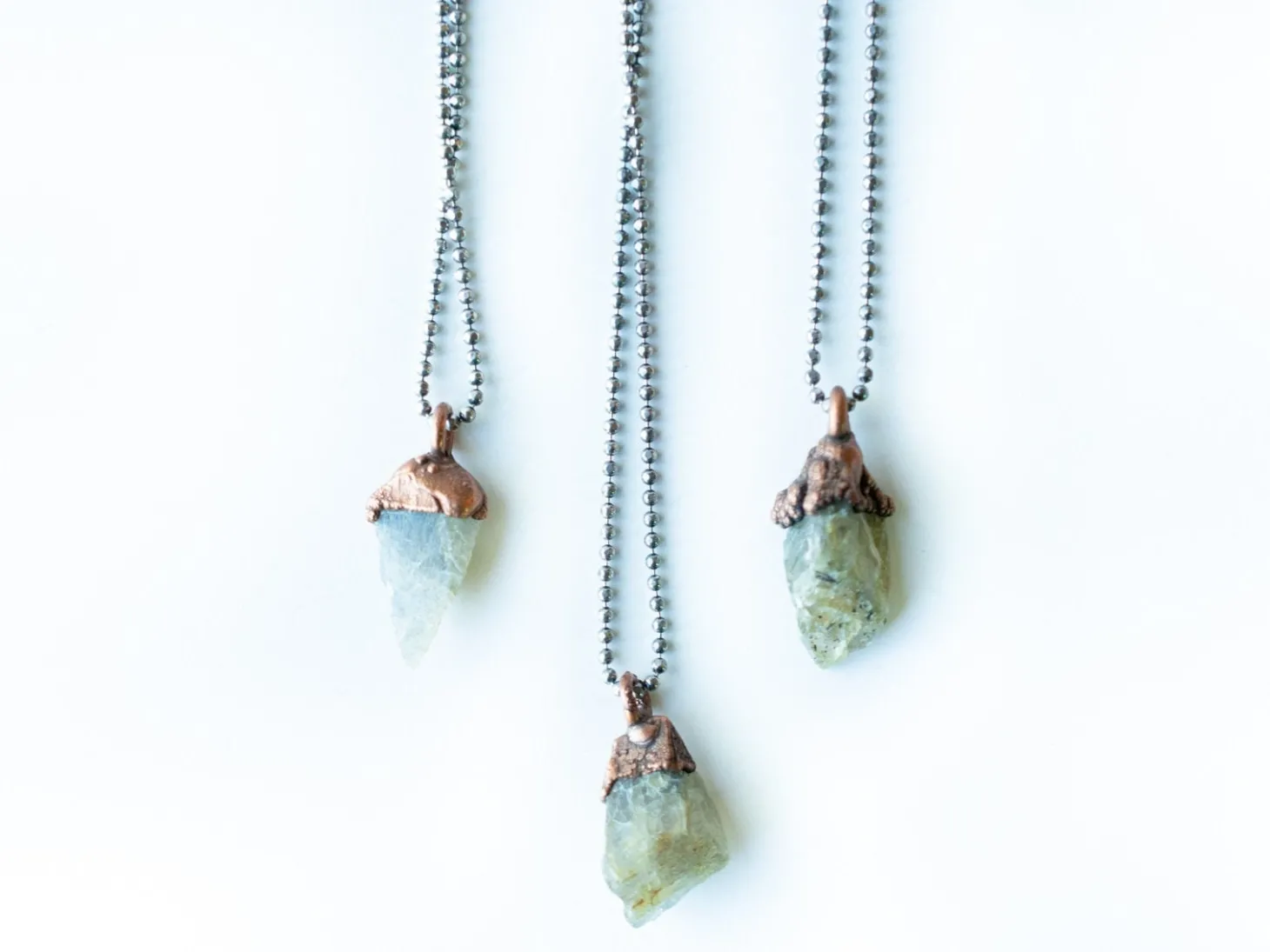 Raw Labradorite Necklace | Rough Labradorite Pendant